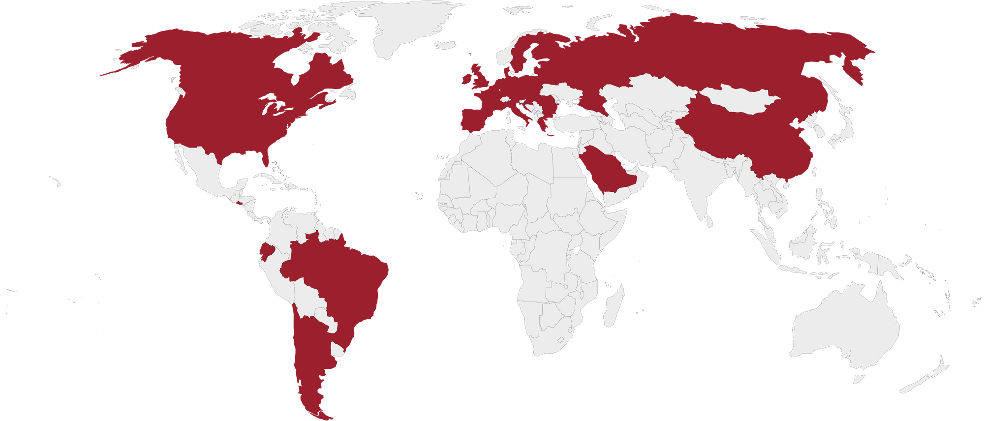 Mapa de exportaciones — Grupo Saturno