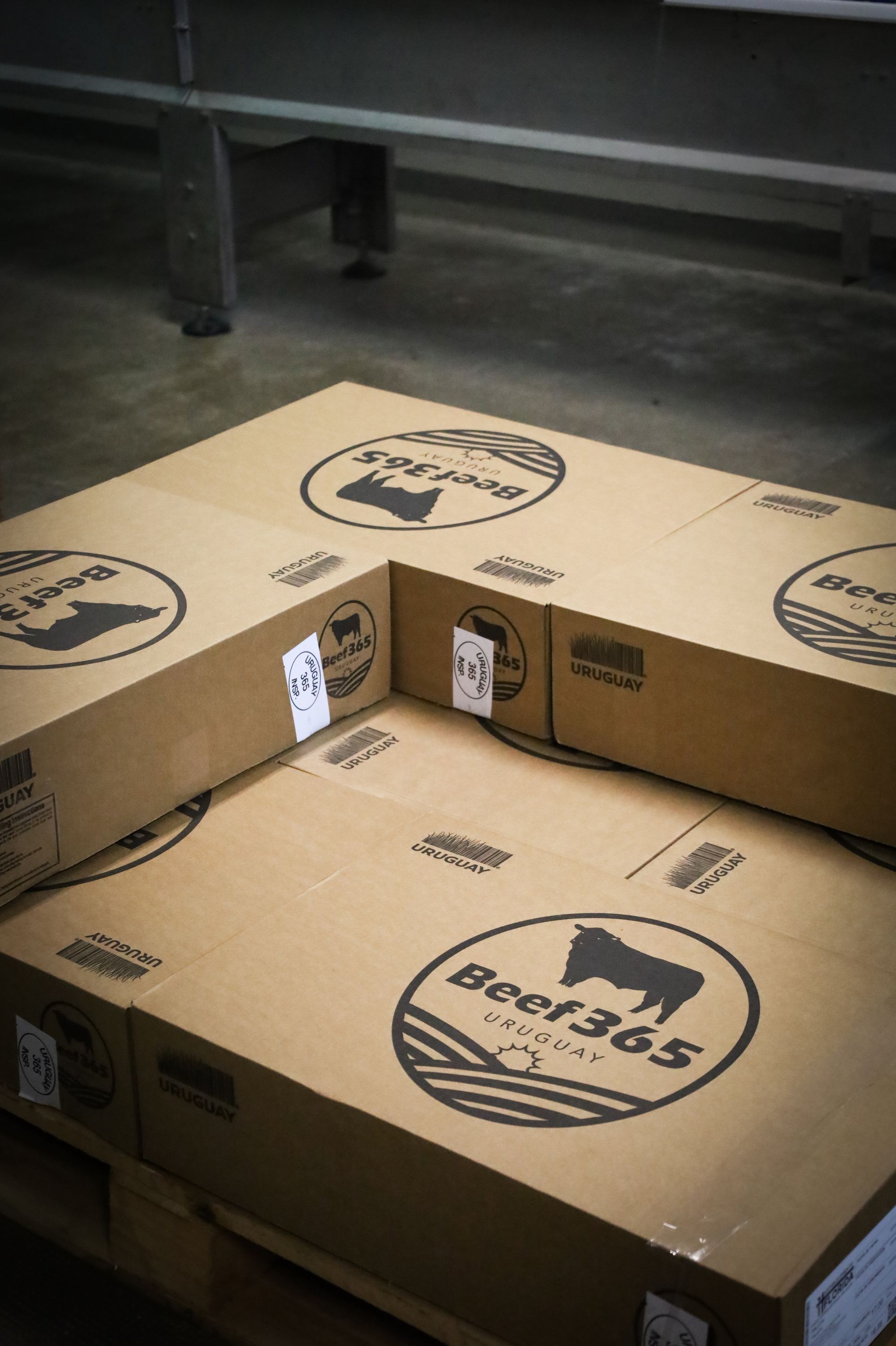 Cajas Beef365 Uruguay listas para exportacion - Grupo Saturno